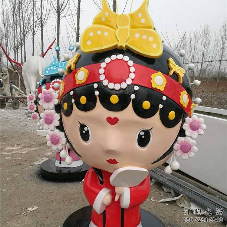 大型變臉雕塑廠家  彩繪烤漆小品  現(xiàn)代變臉雕塑廠