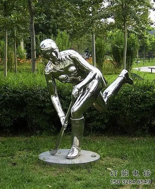 鍛造擊劍雕塑廠家  鏡面公園小品 戶外鏡面不銹鋼擊劍雕塑