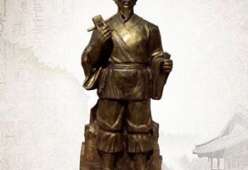 仿古魯班雕塑廠家  現代小品  彩繪烤漆魯班雕塑