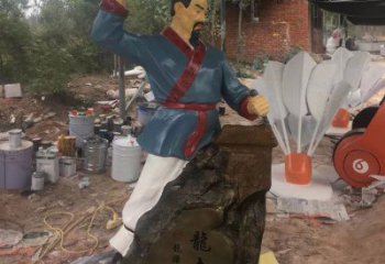 彩繪魯班雕塑廠家  戶外擺件 街頭魯班雕塑定做