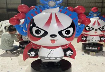 現(xiàn)代變臉雕塑廠家 大型創(chuàng)意擺件  戶外彩繪變臉雕塑擺件