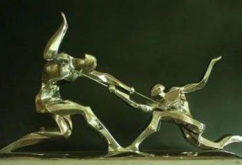 大型擊劍雕塑廠家 鍛造小品  創意公園不銹鋼擊劍雕塑