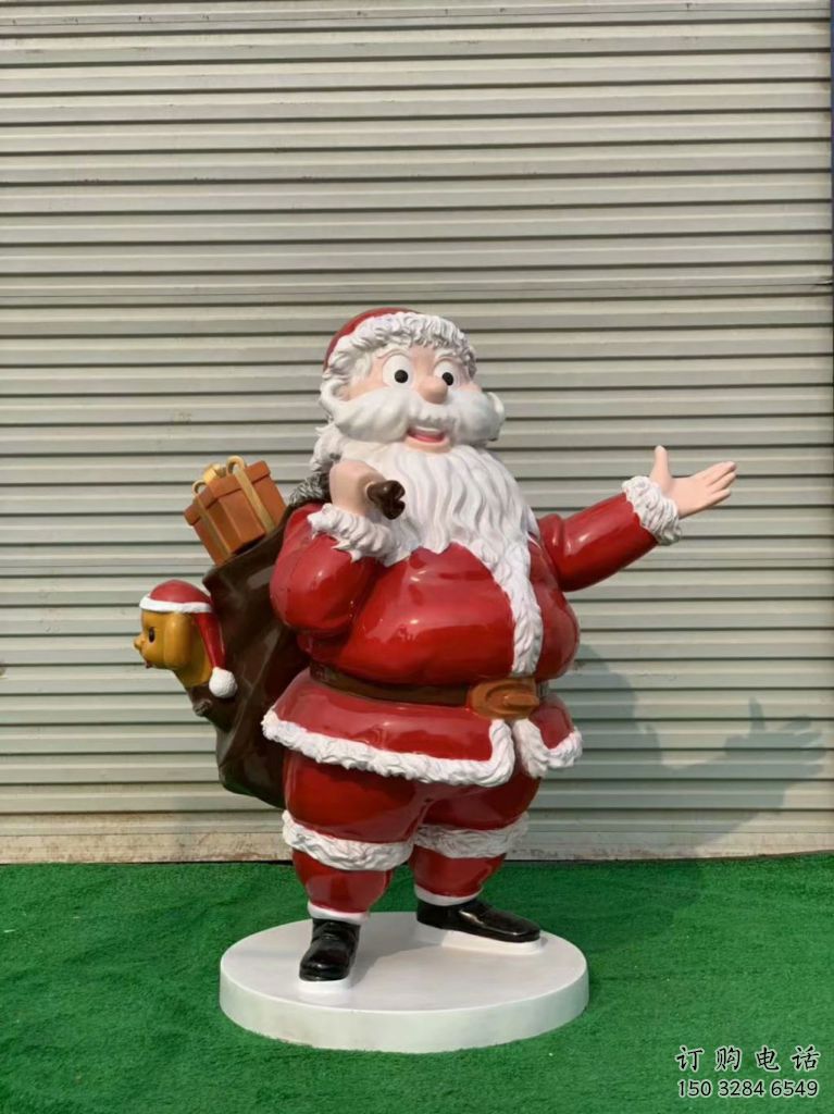 歐式圣誕老人雕塑廠家 抽象擺件 大型彩繪圣誕老人雕塑小品