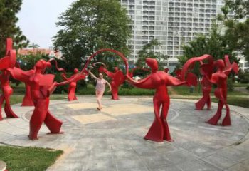 彩繪扭秧歌雕塑廠家  戶外創(chuàng)意擺件 街頭烤漆不銹鋼扭秧歌雕塑