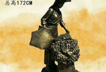 烤漆女工雕塑廠家  創意小品  戶外廣場女工雕塑擺件