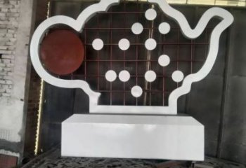 房地產(chǎn)地標雕塑廠家 剪影公園擺件  鏤空不銹鋼地標雕塑小品