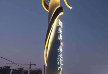 創(chuàng)意精神堡壘雕塑廠家 燈光小品 公園不銹鋼精神堡壘雕塑