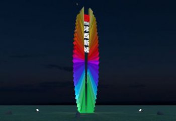 烤漆指示牌雕塑廠家  現代小品  創意不銹鋼指示牌雕塑