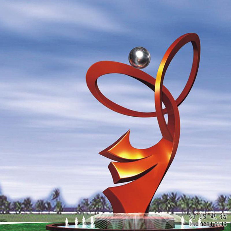 彩繪指示牌雕塑廠家 烤漆擺件 街頭不銹鋼指示牌雕塑小品