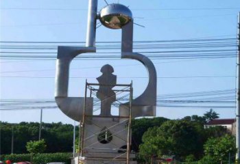 現(xiàn)代標(biāo)示牌雕塑廠家 大型別墅區(qū)擺件  鏡面不銹鋼標(biāo)示牌雕塑小品