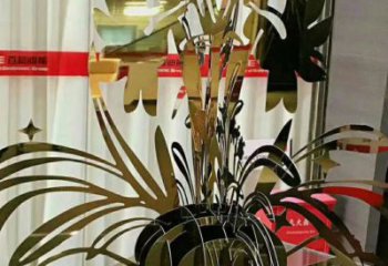 大型玉蘭花雕塑廠家 鍛造小品 戶外不銹鋼玉蘭花雕塑廠