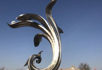 抽象玉蘭花雕塑廠家 公園花卉小品 戶外不銹鋼玉蘭花雕塑廠