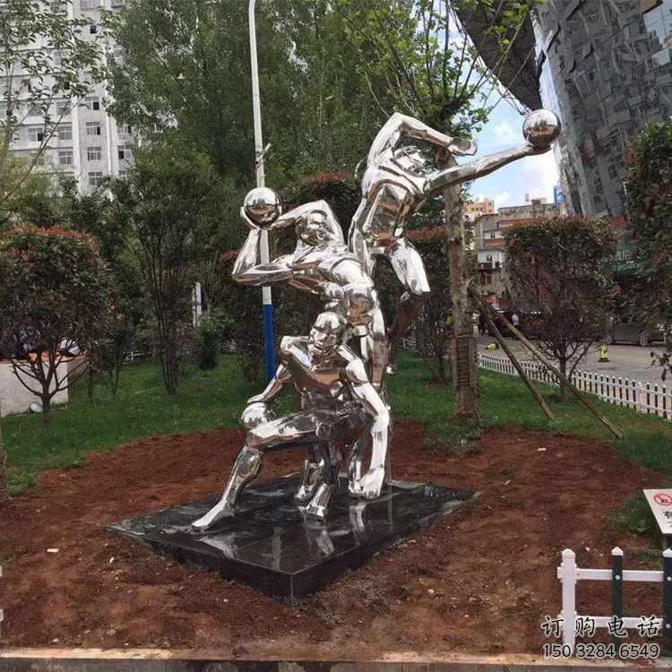 大型飛躍雕塑廠家 鍛造小品  廣場不銹鋼飛躍雕塑