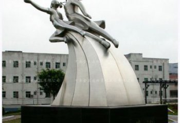 現(xiàn)代飛躍雕塑廠家 大型別墅區(qū)擺件  廣場不銹鋼飛躍雕塑