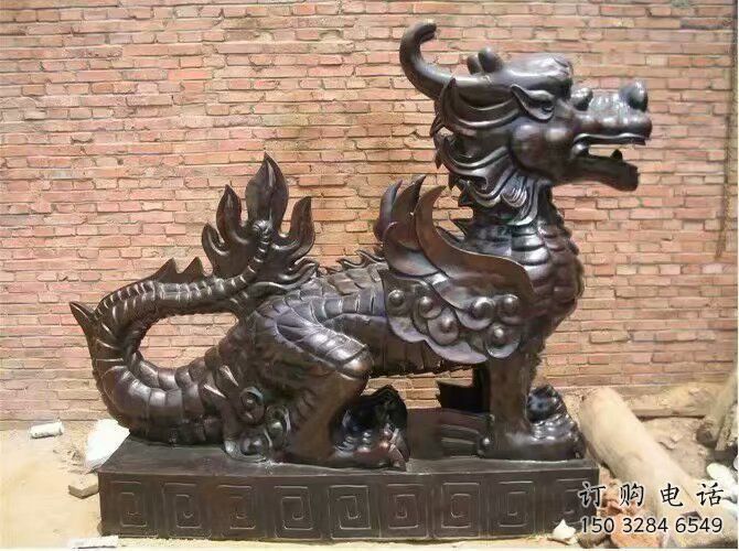 仿古貔貅雕塑廠家  企業小品 房地產貔貅雕塑擺件