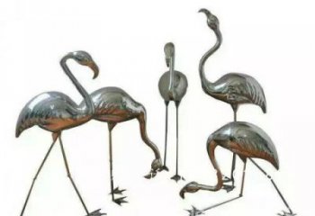 戶外家禽雕塑廠家  鏡面小品  大型不銹鋼家禽雕塑擺件