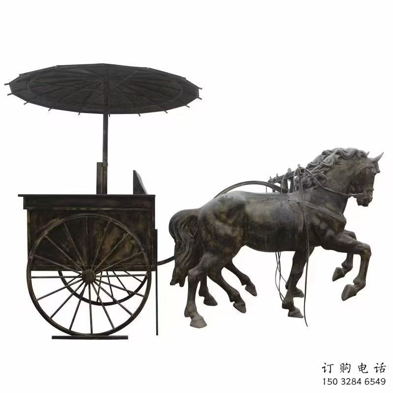 馬拉車景觀雕塑