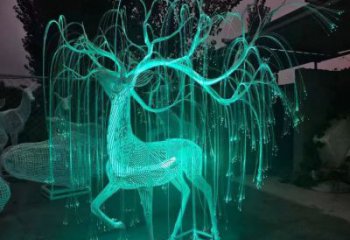 小鹿鏤空雕塑制作