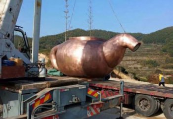 大型廣場不銹鋼天壺雕塑安裝