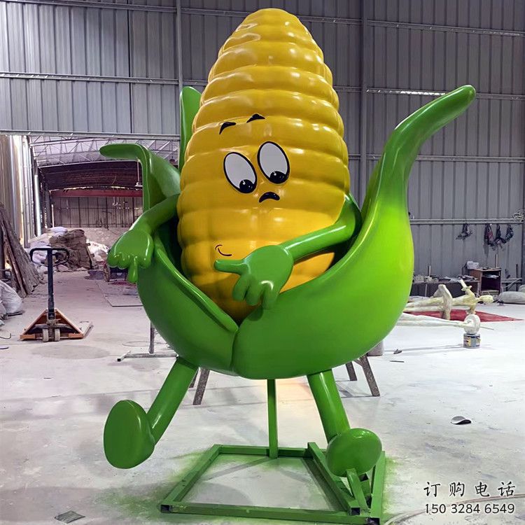 玉米雕塑廠家 不銹鋼農作物主題雕塑