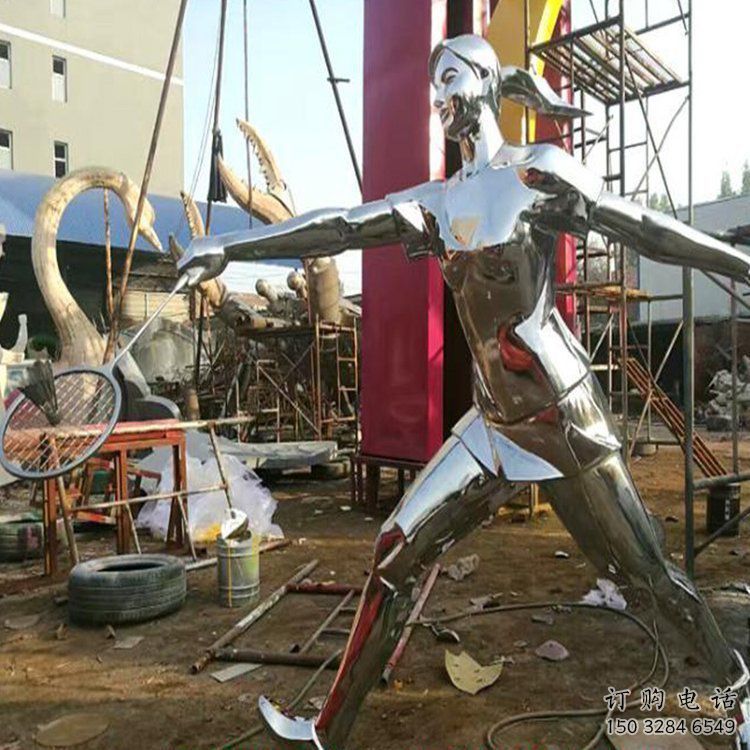 體育運動人物雕塑廠家 女孩跑步不銹鋼雕塑制作