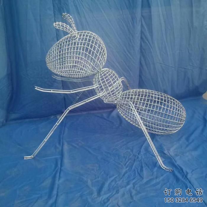 螞蟻擺件雕塑廠家 鏤空不銹鋼動物雕塑制作