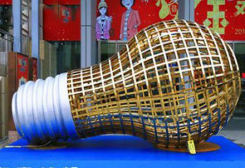 燈泡雕塑廠(chǎng)家 不銹鋼創(chuàng)意雕塑制作