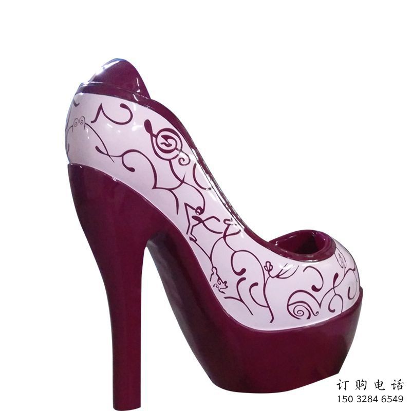 生產創(chuàng)意高跟鞋雕塑 步行街店門口雕塑 影視劇小品雕塑