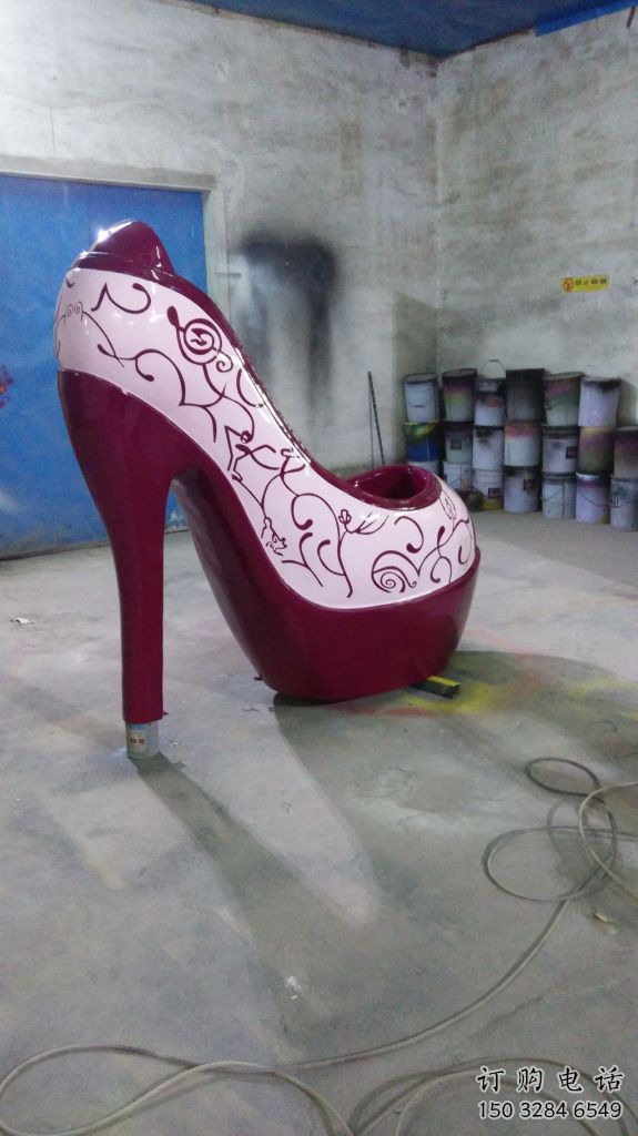 定制店門口高跟鞋雕塑 創意動漫雕塑 仿真擺件雕塑
