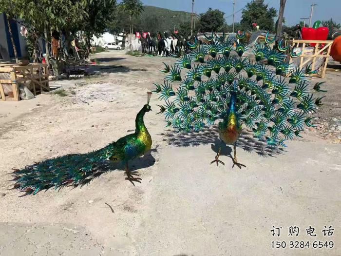 提供店門口孔雀雕塑 創(chuàng)意飛鳥雕塑 仿真擺件