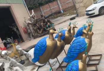 承接風景區孔雀雕塑 售樓處廣場雕塑 仿古擺件