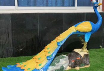 戶外園林孔雀雕塑 田間彩繪雕塑 仿真擺件