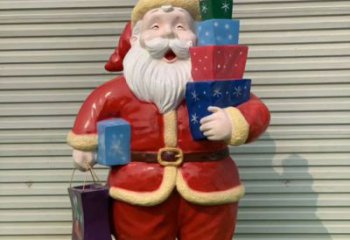 不銹鋼仿古圣誕老人雕塑 庭院彩繪雕塑 田間小品