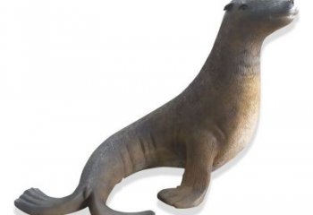 門口海豹雕塑加工 售樓處仿真雕塑 彩繪小品