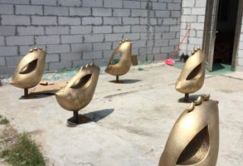 浙江室內鳥類雕塑，景觀題材，鍍銅工藝