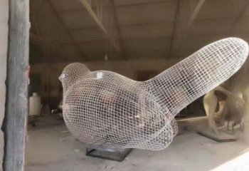 江西庭院鳥類雕塑，動(dòng)物小品，網(wǎng)格工藝