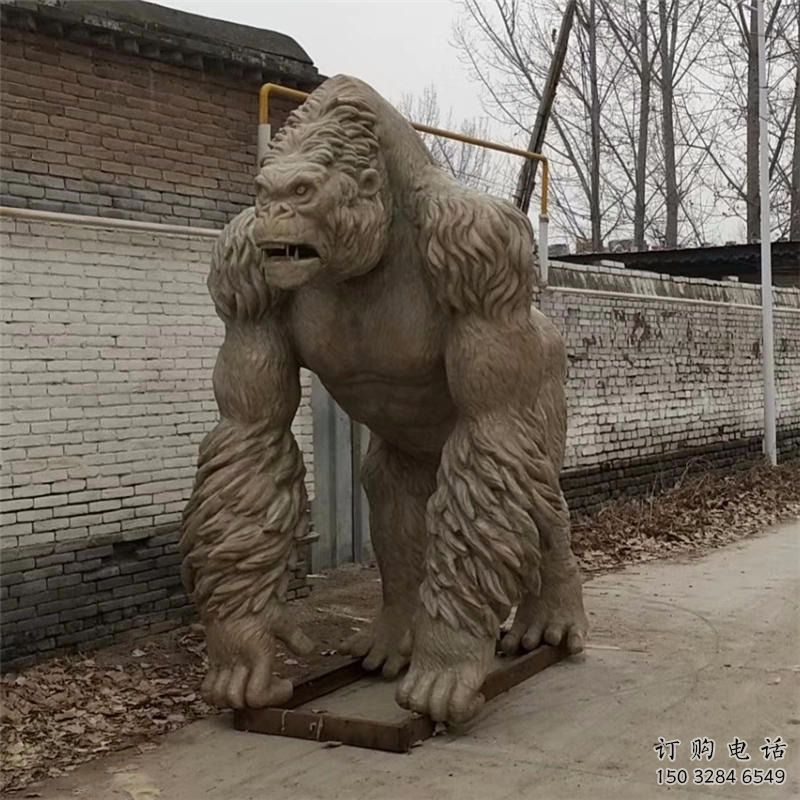 山東幼兒園猩猩雕塑，動物主題，仿古工藝