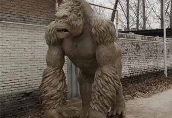 山東幼兒園猩猩雕塑，動(dòng)物主題，仿古工藝