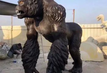 湖南抽象黑猩猩雕塑 店門口彩繪雕塑 步行街擺件