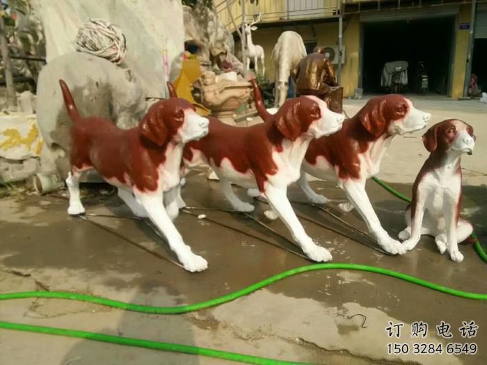 田間狗雕塑 彩繪仿真雕塑 園林?jǐn)[件