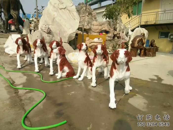 庭院狗雕塑 城市古銅色雕塑 動(dòng)物小品