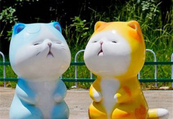 農(nóng)村貓咪雕塑生產(chǎn)，鏤空海洋雕塑，抽象效果