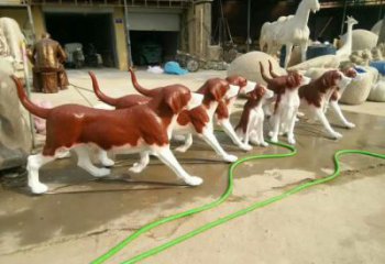 仿真狗雕塑 店門口園林雕塑 動物小品