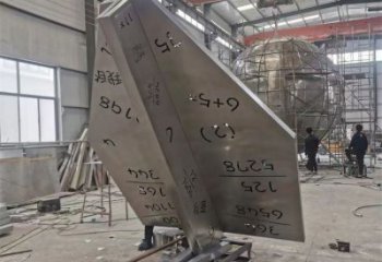 別墅區不銹鋼飛機雕塑 大型別墅區擺件 剪影雕塑