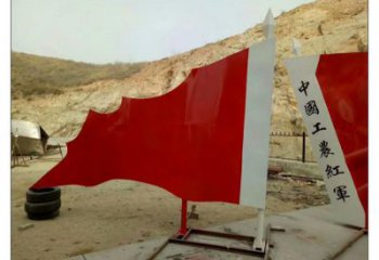 供應房地產紅旗雕塑廠家，革命黨建雕塑，烤漆工藝