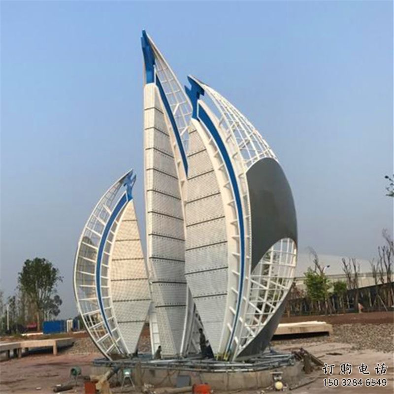 戶外帆船雕塑廠家，鍍金歐式雕塑，鍍金工藝