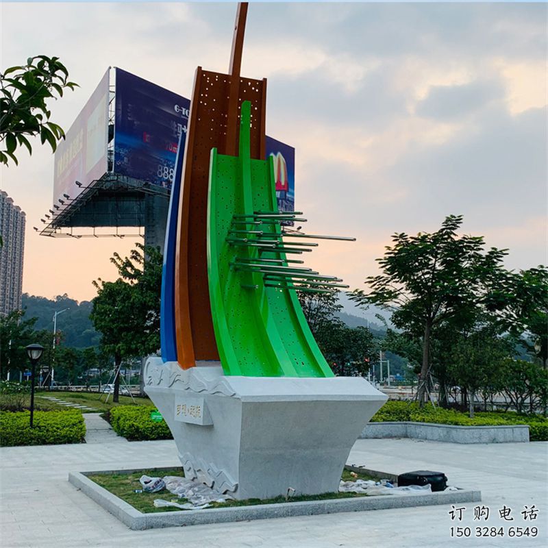 酒店帆船雕塑，鍍金歐式雕塑，仿古擺件