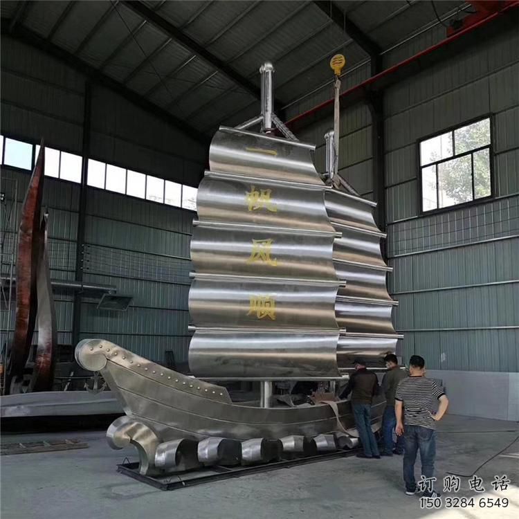 景區帆船雕塑常用，鍍金歐式雕塑，鐵藝材質