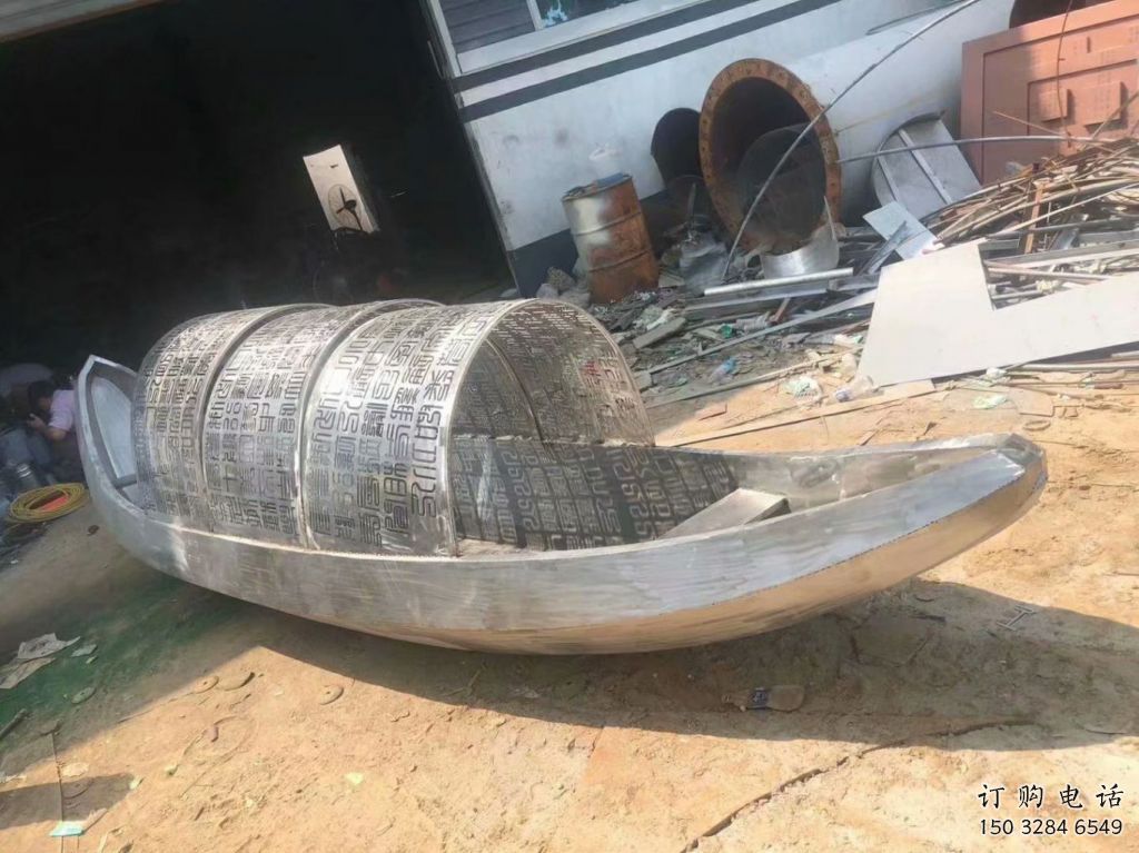 室內景觀雕塑加工廠，拉絲帆船雕塑，抽象效果