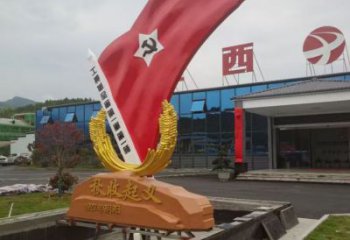 黨徽雕塑生產(chǎn)廠家，革命黨建雕塑，黨建擺件